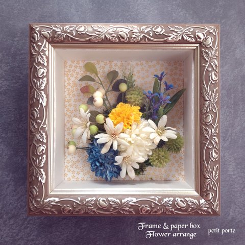 【Frame & paper box】 Flower design～和～