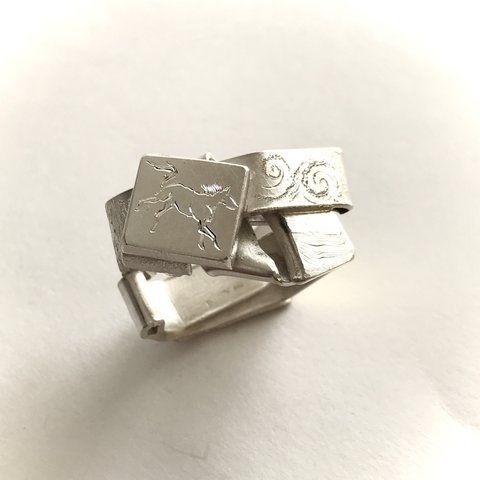 2022.6.13 売約済み18K silver925 クロップ リング