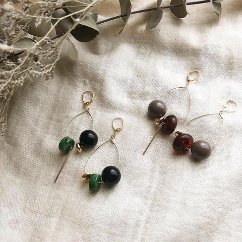 vintage sizuku hoop pierce or earring