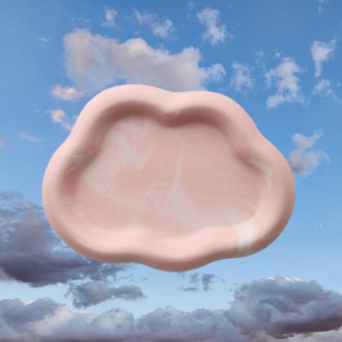 むっちりかわいい雲トレイ / アクセサリートレイ - baby pink