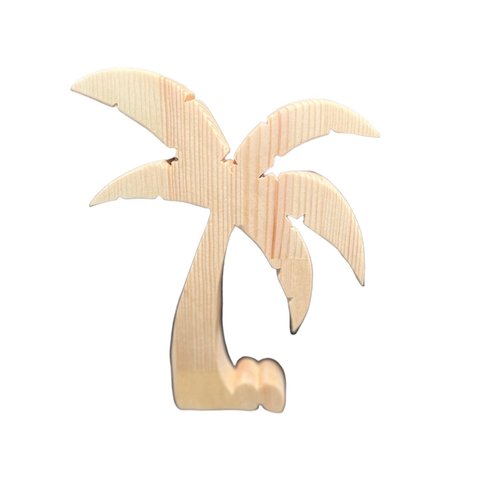 ヤシの木　種子島　ココナッツ　hawaii  ジェットスキー　具 インテリア 木製雑貨 おしゃれ かわいい 木彫り 動物の置物 木彫りの人形 北欧おもちゃ 手作り プレゼント シュタイナー教育 積み木