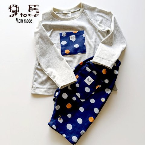 【在庫処分セール　20％OFF】もぐらさん　セットアップ Set of Coordinated Clothes: Mole Prints