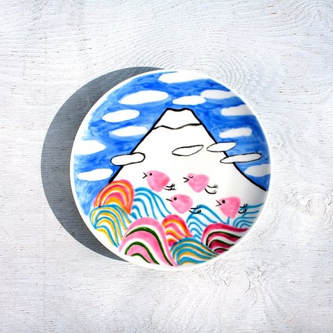 冬の富士山(波千鳥)