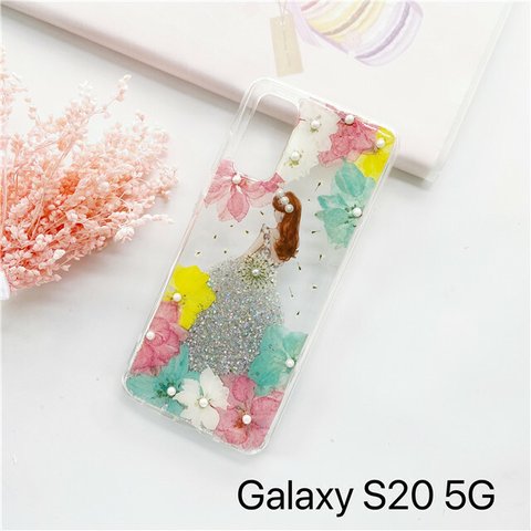 押し花ケース・Galaxy A32 5G・Galaxy Note20 Ultra 5G・Galaxy  A20・Galaxy A51・Galaxy S20 5G・母の日