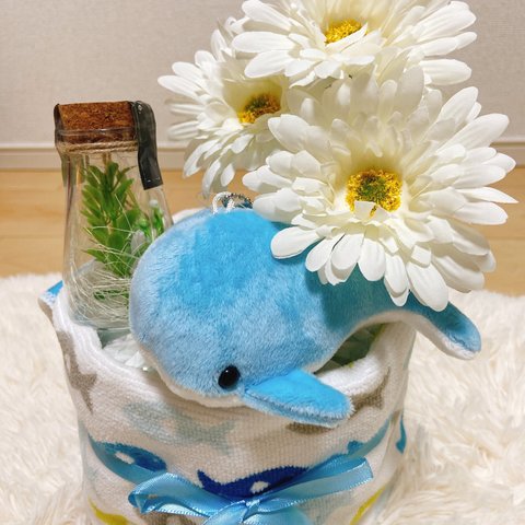 おむつケーキ　海の生き物たち