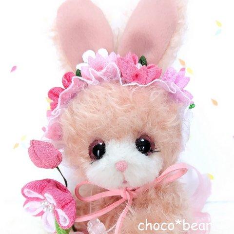 桜 うさぎ   ぬいぐるみ   ちりめん細工   choco*bear　