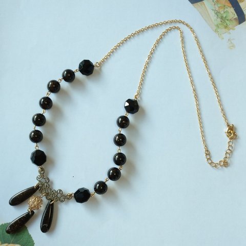 (ネックレス) Antique Arabesque BLACK K630-01