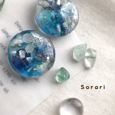 ブルーレジンアクセサリー ＊ ピアス&イヤリング