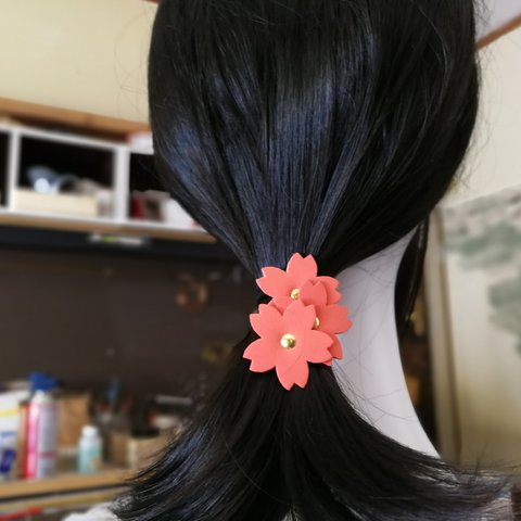 桜のヘアゴム