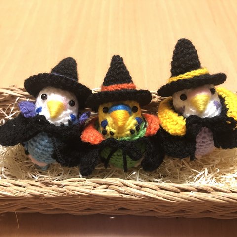 インコちゃん用♡ハロウィンマント（オレンジ）