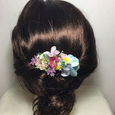 お花のヘアアクセサリー ヘアクリップ  フラワーヘアアクセサリー 