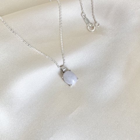 ラベンダー翡翠のネックレス silver925 天然石 パワーストーン   -Jadeite