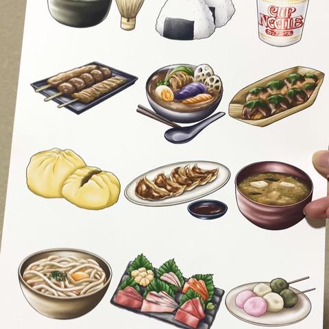 Japanese Food print (A4) 和食プリント (A4)