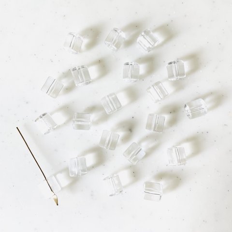 Clear Cylinder Beads