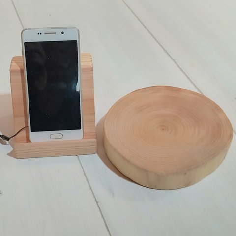 スマホスタンドと鍋敷セット