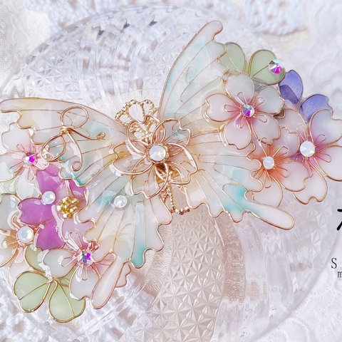 （C）約束の花束と蝶のバレッタ（hair ornaments of butterfly and flower〜Little promise〜）