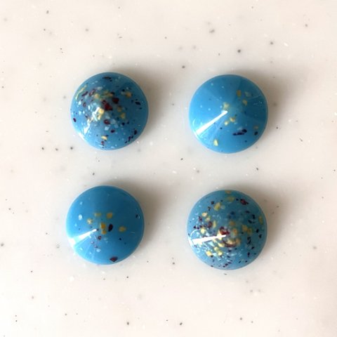 Blue Confetti Cone Cabochons