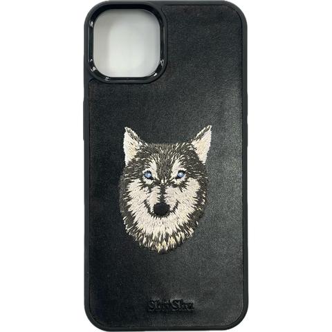 【レザー刺繍スマホケース】Husky（ハスキー）