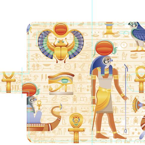 新品送料無料 iPhoneケース 手帳型 エジプトの壁面9