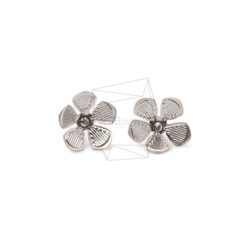 ERG-1039-MR【2個入り】フラワーピアス/Flower Post Earrings/11mm X 12mm