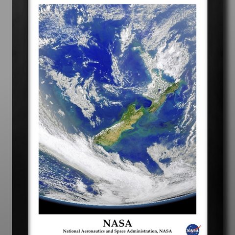 1-0973■A3アートポスター『NASA　地球　宇宙』絵画/イラスト/マット/北欧