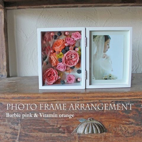 PHOTO FRAME ARRANGEMENT  Barbie pink&Vitamin orange