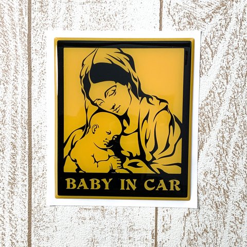 BABY IN CAR ステッカー（３Dドーミング）