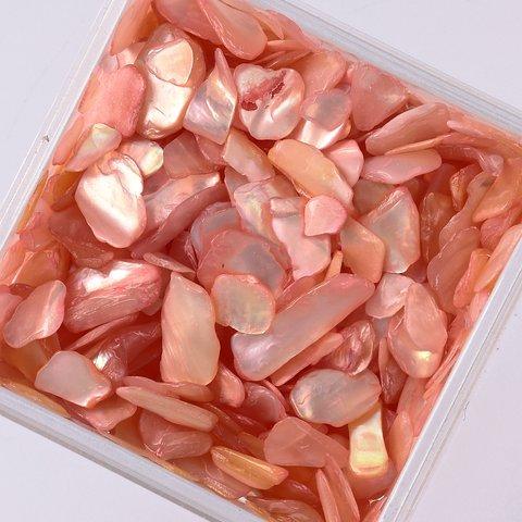 ネイルパーツ シェルストーン ピンク 薄め 50g 1ー7mm クラッシュ レジン ネイルアート デコ クラッシュ ハンドメイド パーツ BD3389