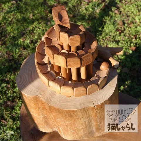 手作り 木球おもちゃ KoroKoro （コロコロ）　素敵な音色を奏でます 動画をぜひご覧ください！　 木のおもちゃ