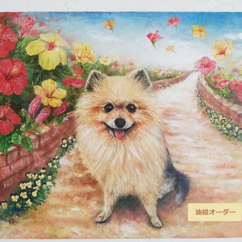 ☆わんちゃんの油絵オーダー参考例☆