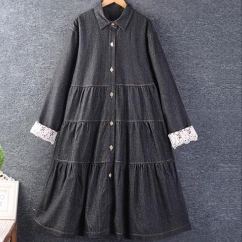 冬服の新しい デニム ファッション コート