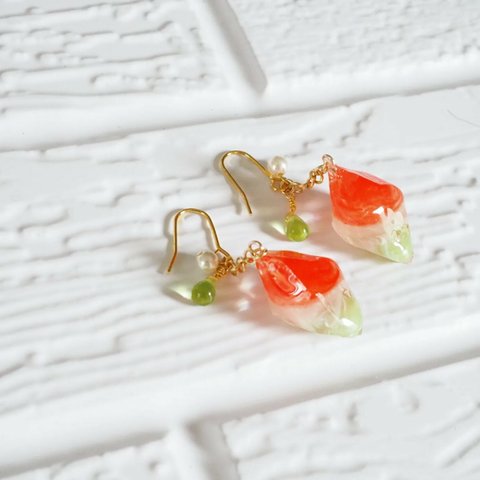 ◆鉱石ピアス/イヤリング  Juicy fruits