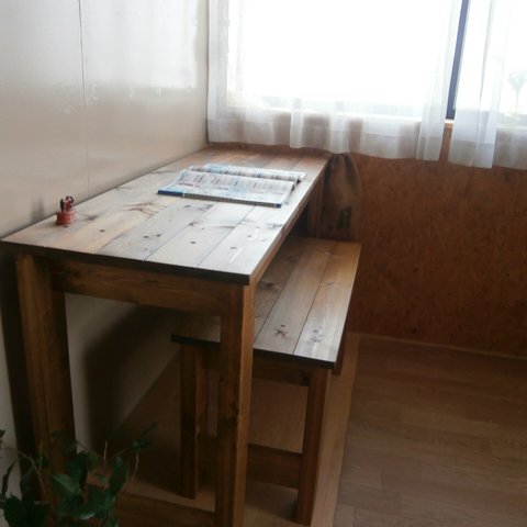 ◆アンティーク風 ミシン台・作業台・テーブル  120cm  【 DW 】