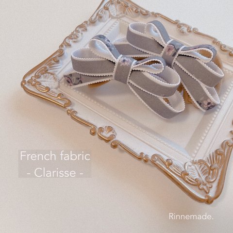 バンドカラー増色♡【French fabric - Clarisse -】フランス生地 クラリス リバティ ベビーヘアバンド リボンヘアバンド