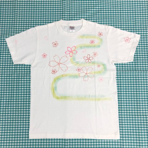 手描きＴシャツ〜桜