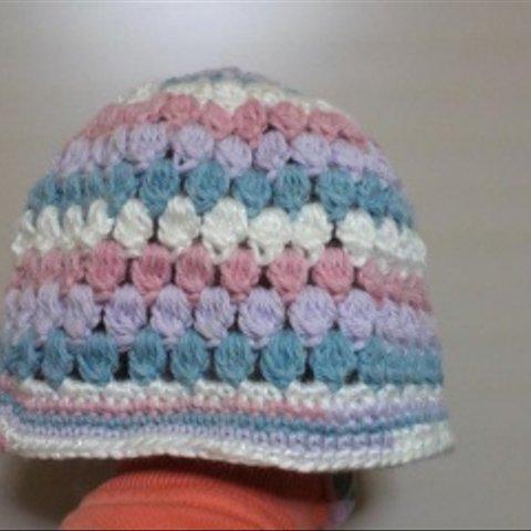 玉編みのニット帽
