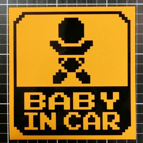 ドット柄 Baby in Car マグネット 赤ちゃんがのってます 反射素材で見やすい