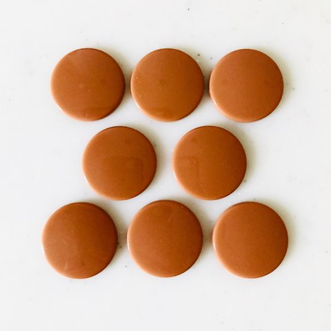 Brown 25mm Circle Cabochons