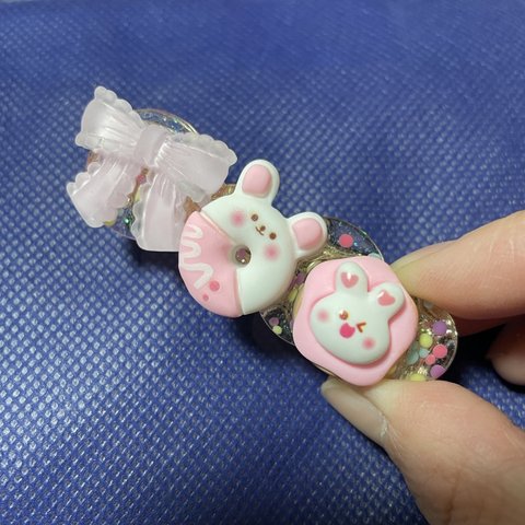 リボンとお菓子うさぎクリップ②