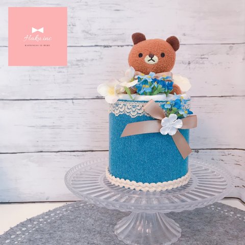 大切な家族であるペットへの贈り物に♡ペットシーツケーキ♡〜denim bear〜