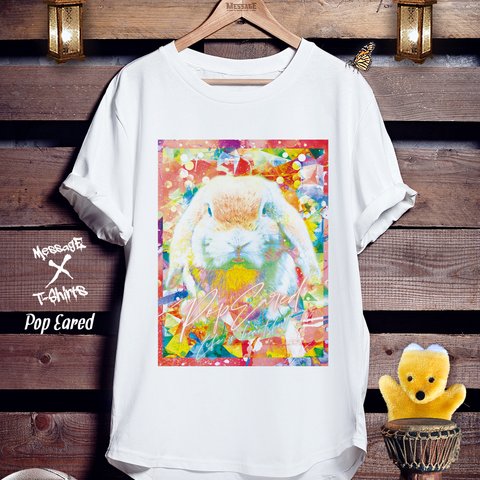 うさぎアートTシャツ「Pop Eared」