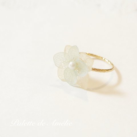 ajisai ring - blue&white -