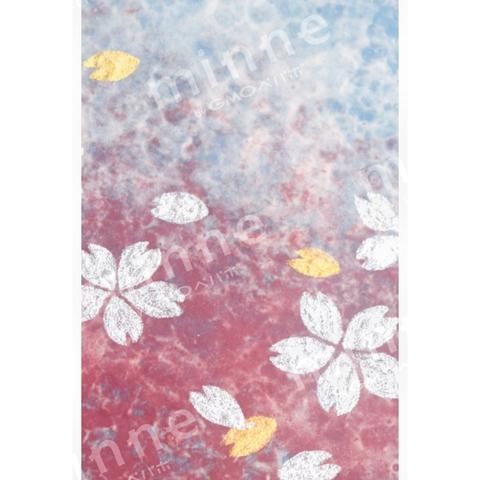 流水に桜・スマートフォン用待ち受け画像