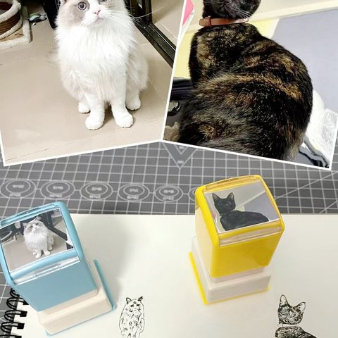 世界に一つだけのはんこ、スタンプPlusタイプ　 愛犬・愛猫 動物　犬　猫　うさぎ　鳥　ハムスタ-　ペット