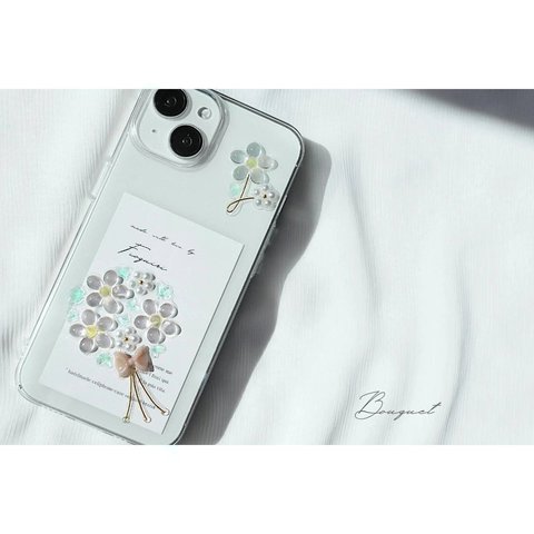 【全機種対応】- Bouquet - iPhone Android 花 透明 可愛い