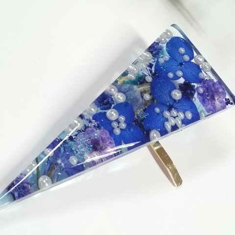 ブルー紫陽花☆ポニーフック