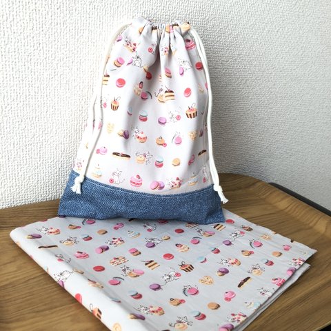 (1セット限定) ランチクロス&巾着　小学生おすすめ