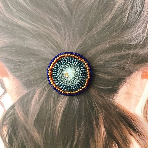 ビーズ刺繍ヘアゴム＊ブローチ＊キーホルダー