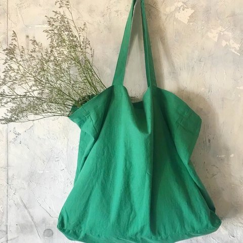 cotton linen bag (green)