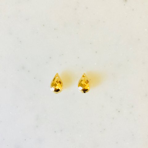 Grossy Gold Faceted Teardrop Parts